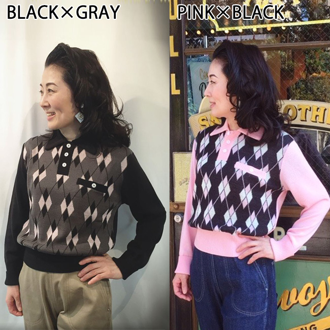 SAVOY CLOTHING Argyle Pullover Knit アーガイル プルオーバー ニット
