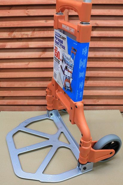 MAGNA CART) (耐荷重68kg) 厚さ5.5cm!アルミ製(オレンジ) 軽量