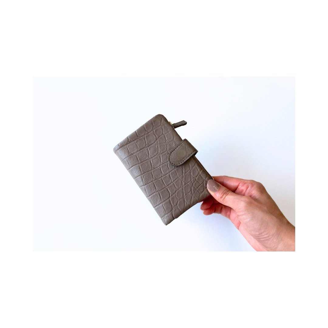 クロコダイル財布 二つ折り財布 5色 グリーン イエロー ネイビー クロコダイル財布 二つ折り財布 5色 グリーン イエロー ネイビー