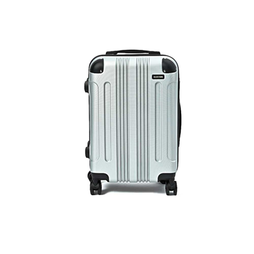 キャリーバッグ キャリーケース スーツケース シルバー ブラック 縦ストライプ型 L 海外旅行 大容量 大きい 機内持ち込み ビジネス 旅行 大型