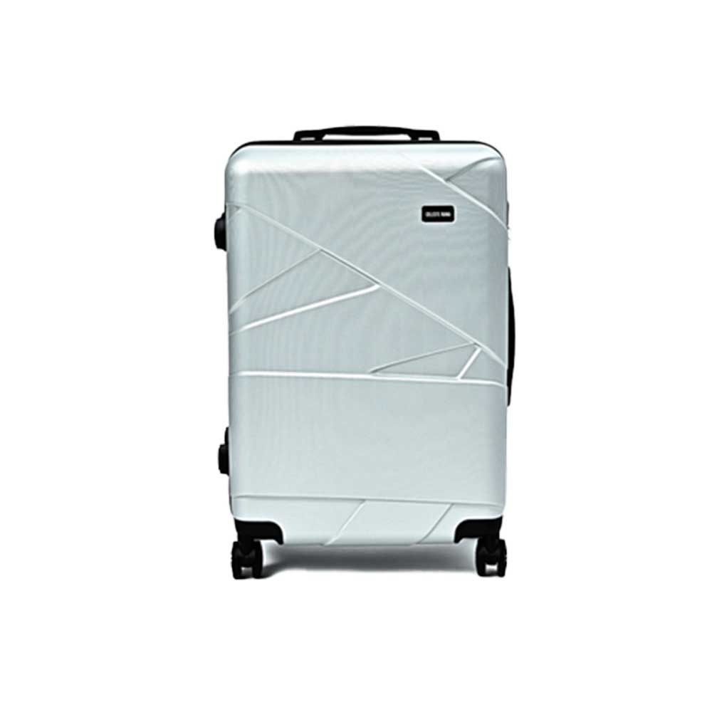キャリーバッグ スーツケース シルバー ブラック ランダムクロス型 L 