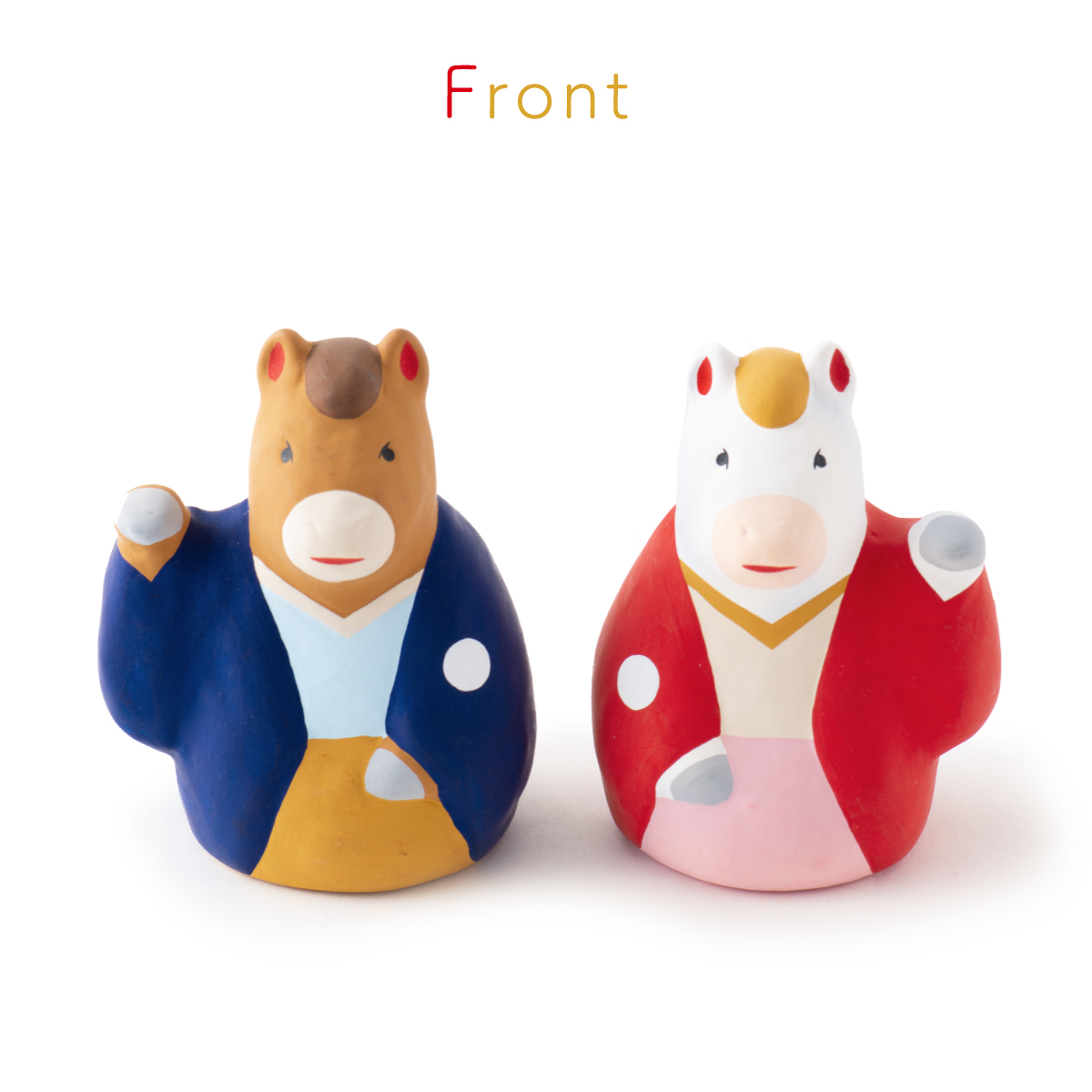 干支飾り 2026年 午 馬 うま ウマ 開運招き午セット 木製台付 迎春飾り