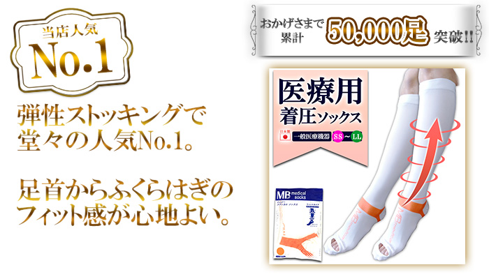 片足試着のみ ATストッキング 膝下 レギュラー Sサイズ - 看護