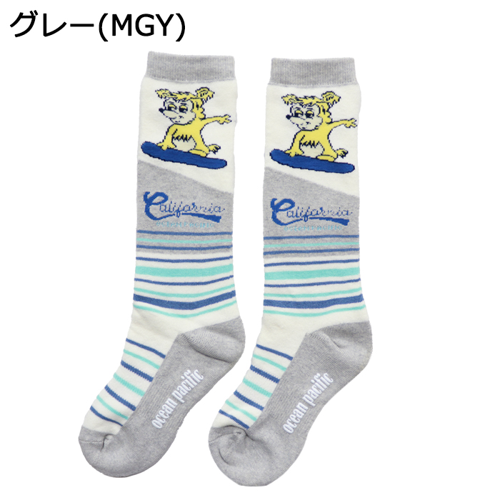 Ocean Pacific キッズ スキーソックス フリーサイズ(20-23cm) 冬用 靴下 厚手 防寒 子供用 あったか スノーソックス