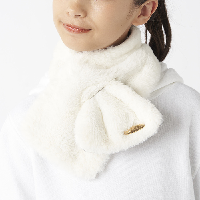 repipi armario レピピ 子供用 マフラー キッズ ファー素材 リバーシブル 差し込み