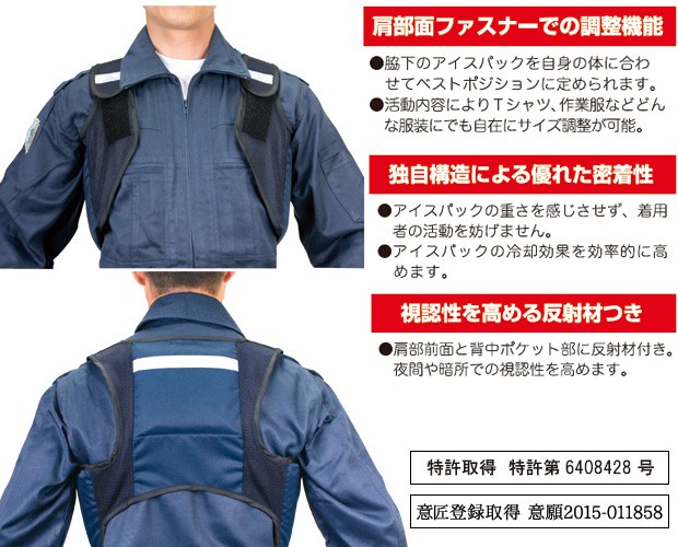 熱中症対策グッズ 冷却ベスト アイスハーネス 抜群の装着感と保冷効果
