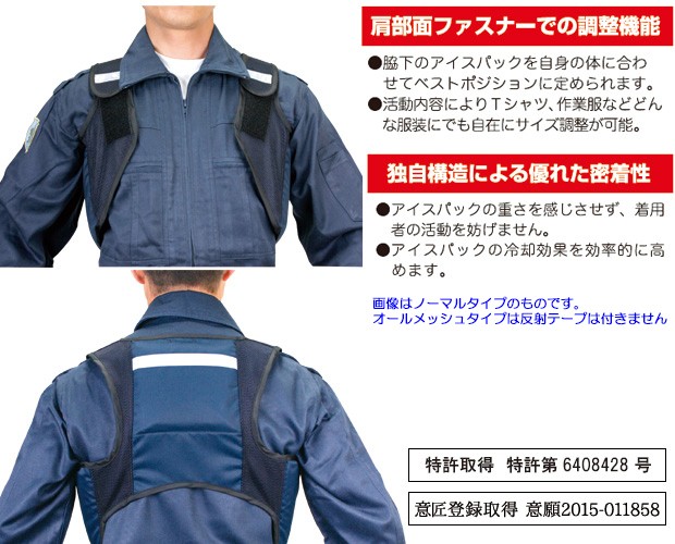 熱中症対策グッズ 冷却ベスト アイスハーネス 抜群の装着感と保冷効果