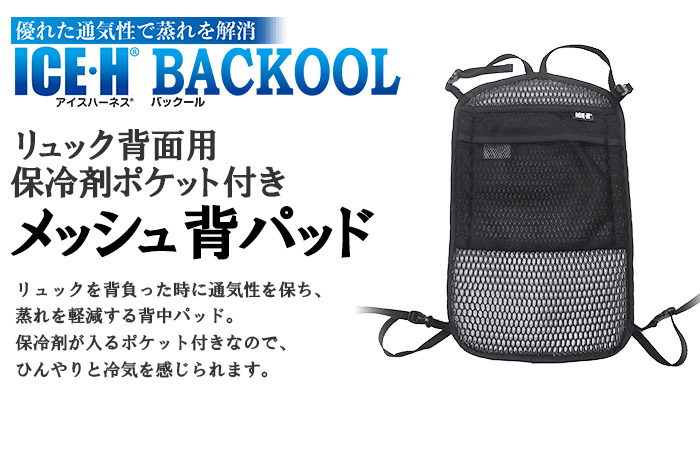 本体のみ(保冷材なし) リュック用 メッシュ 背パッド 保冷剤ポケット