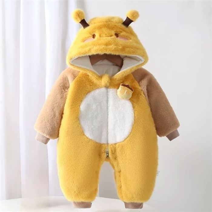 新作ミツバチ柄 赤ちゃん服 着ぐるみ オールインワン 大人気 キッズ