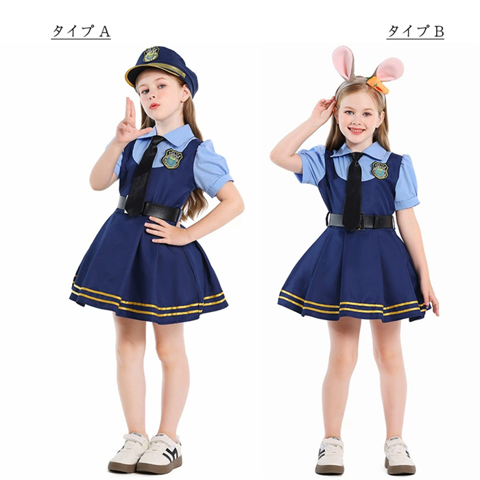 女の子 兎警察官 ハロウィン仮装 コスプレ変装...の詳細画像5