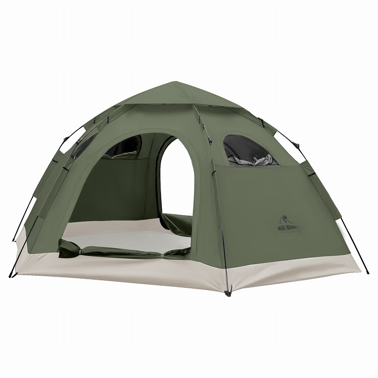 テント ワンタッチテント 5人用 キャンプ ドーム型テント 天窓 フル 