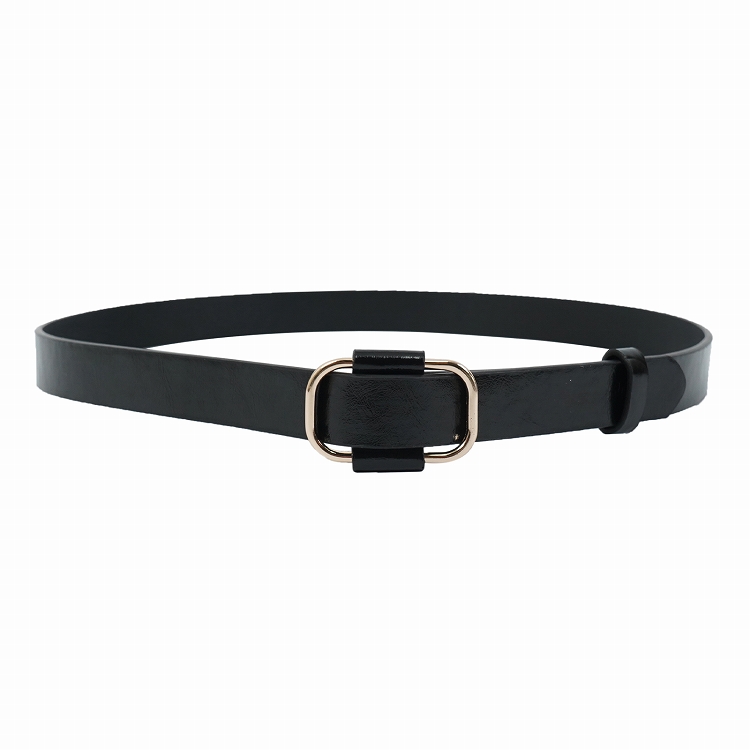 ベルト レディース メンズ PU革 レザー スクエアレザーベルト 細い
