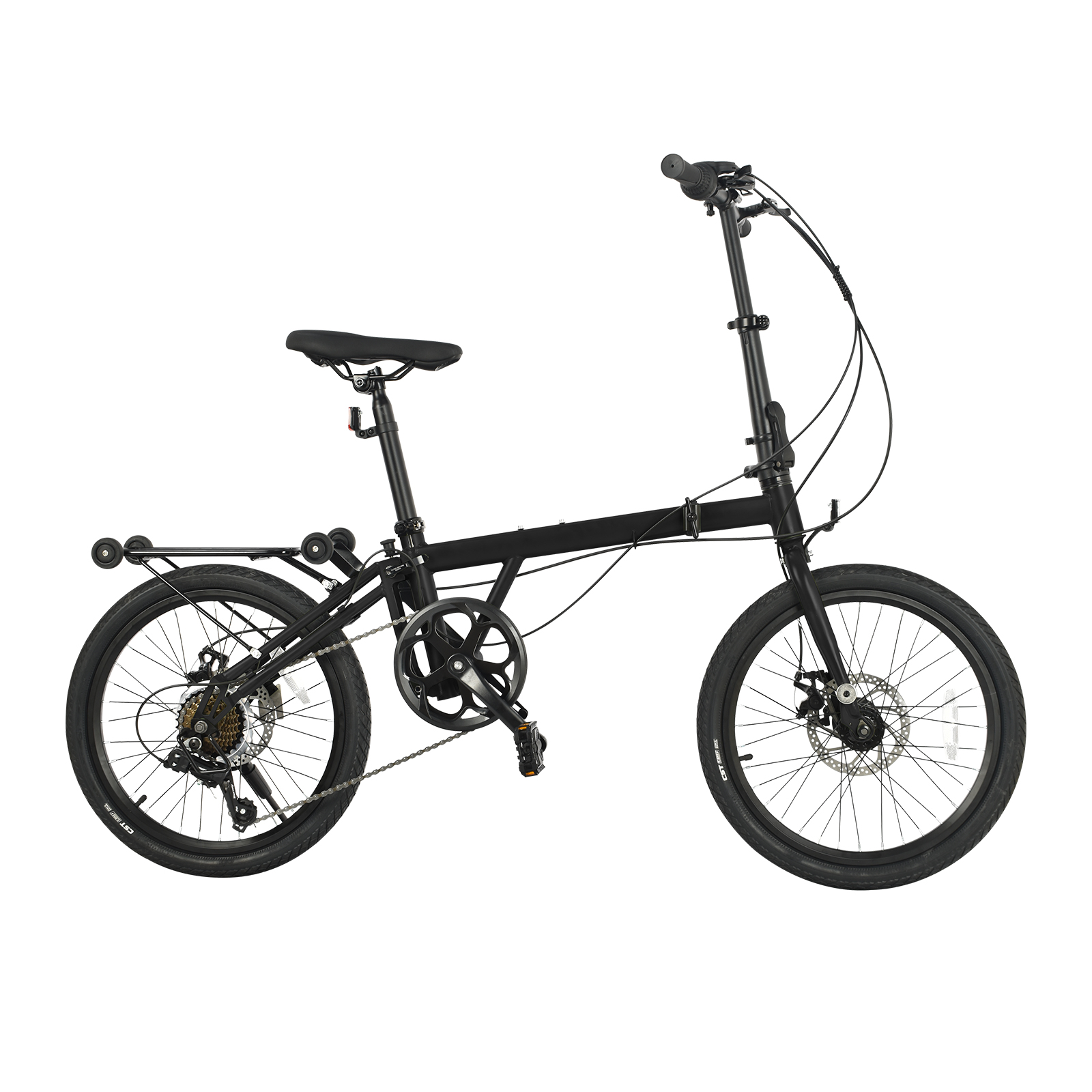 折りたたみ自転車 3つ折り 20インチ シマノ7段ギア ハンドル高さ調節