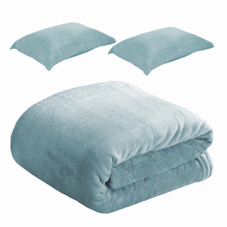 毛布 枕カバー 2枚 セット シングル ダブル 暖かい ブランケット