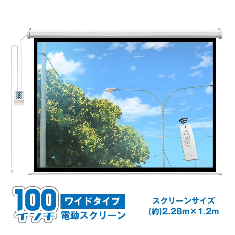 スクリーン 100inch 16:9 プロジェクター ゲーム 軽量 持ち運び - 映像機器