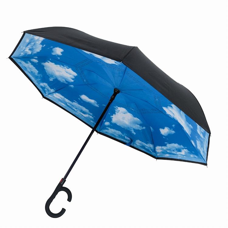 傘 逆さ傘 ワンタッチ 自動開き プレゼント 日傘 晴雨兼用 折り畳み傘 遮光 梅雨 レディース メンズ 逆さになる傘 さかさま傘 長傘 紫外線 遮光 UV 遮熱 ny412｜akaneashop｜06