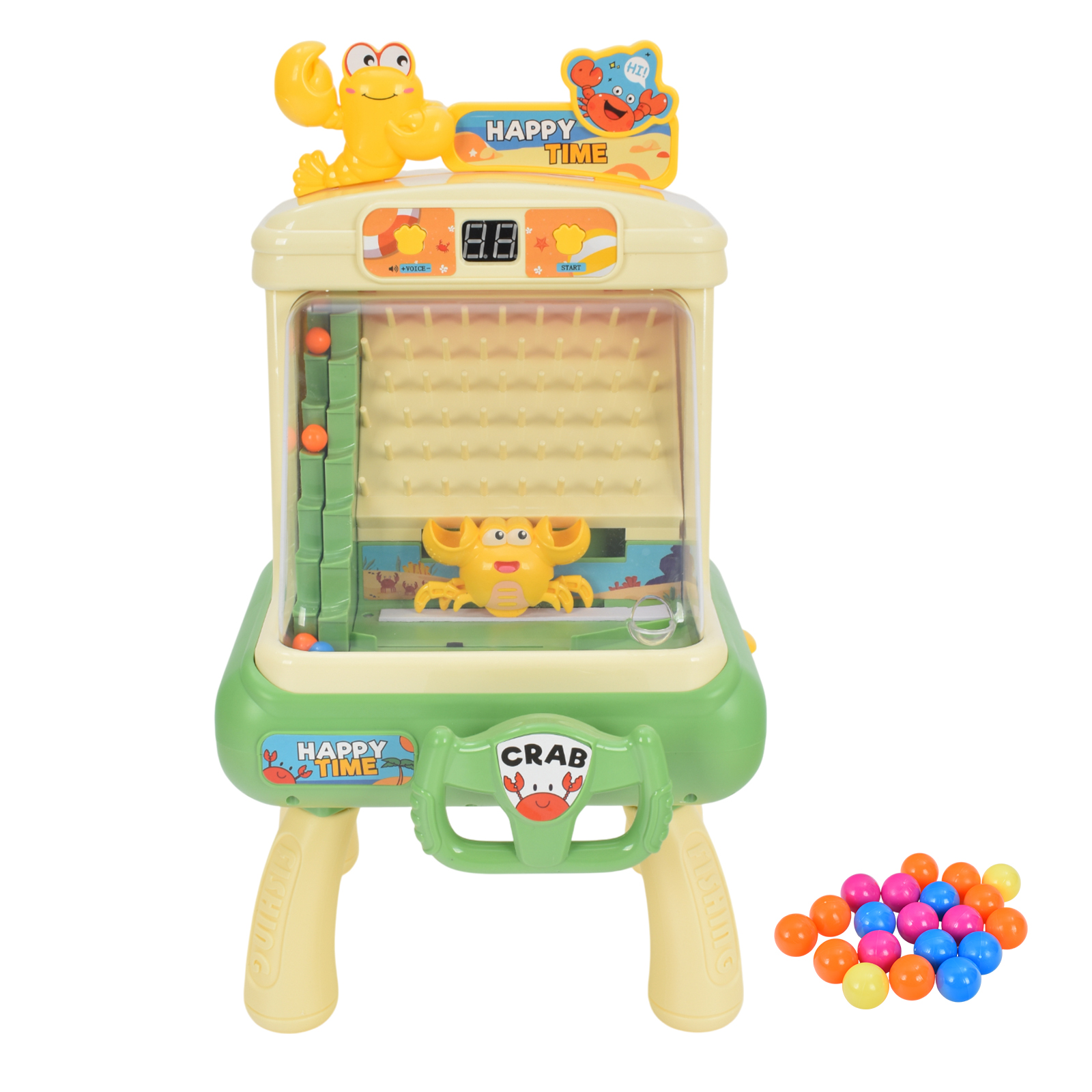 カニキャッチャー ボールキャッチ キャッチゲーム タイムアタック トイ おもちゃ カニ かに ボール プレゼント クリスマス 誕生日 ギフト 子ども  USB充電式