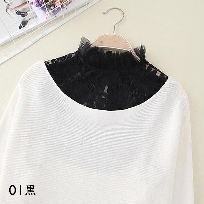 つけ襟 付け襟 可愛い レース 花柄 透け フリル ハイネック レディース シャツ ツケエリ ホワイト ブラック 女性 かわいい エリ 襟 スタンドカラー 透明 清楚 456a1bk A B 通販 Yahoo ショッピング