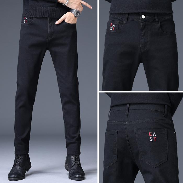 スキニージーンズ ブラックデニム ストレッチパンツ スリム スキニー デニム メンズ ストレッチ カジュアル ジーンズ スリム