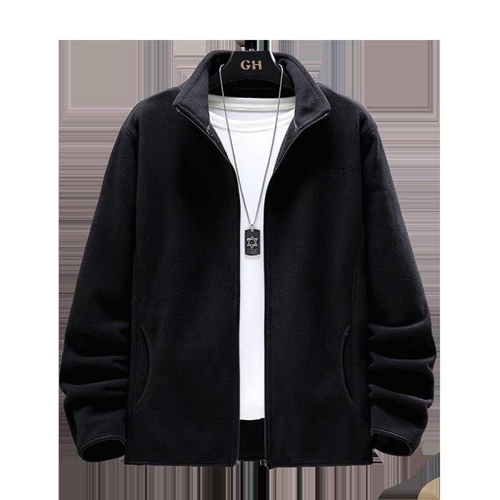 フリースジャケット メンズ 無地 フリース 防寒 ジャケット ブルゾン