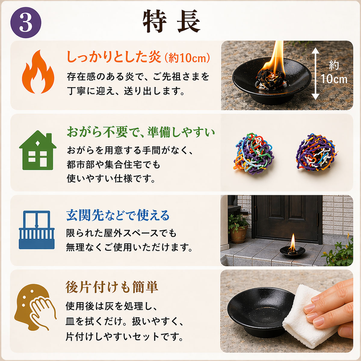 お盆 の 迎え火 送り火 セット 163-03 東海製蝋 : 明りと香り本舗