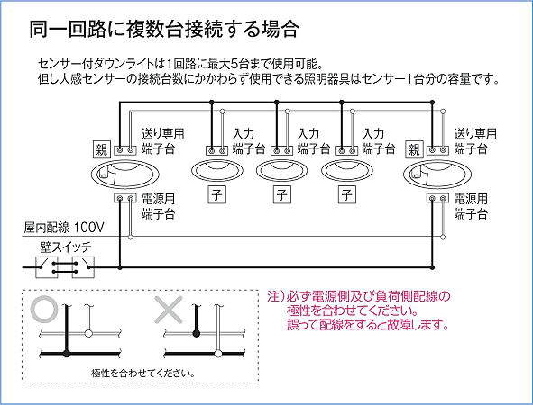DDL-4545AW 人感センサー付ダウンライト 連動オンオフタイプ (φ100