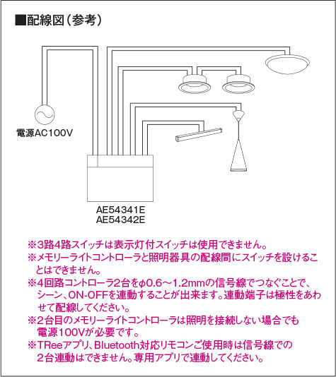 AE54341E 照明器具 Bluetooht対応メモリーライトコントローラ