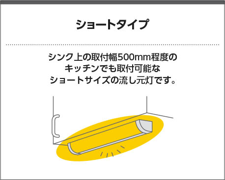 AB50428 照明器具 ショートタイプコンセント付LED流し元灯 (FL20W相当