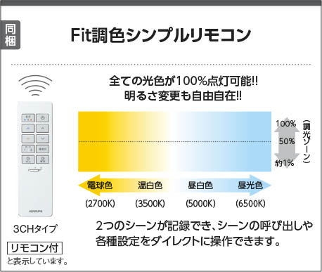 コイズミ照明 AH56119 照明器具 Fit調色LEDシーリング (〜12畳) LED