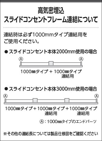 AE55011E 照明器具 高気密埋込スライドコンセントフレーム (1500mm