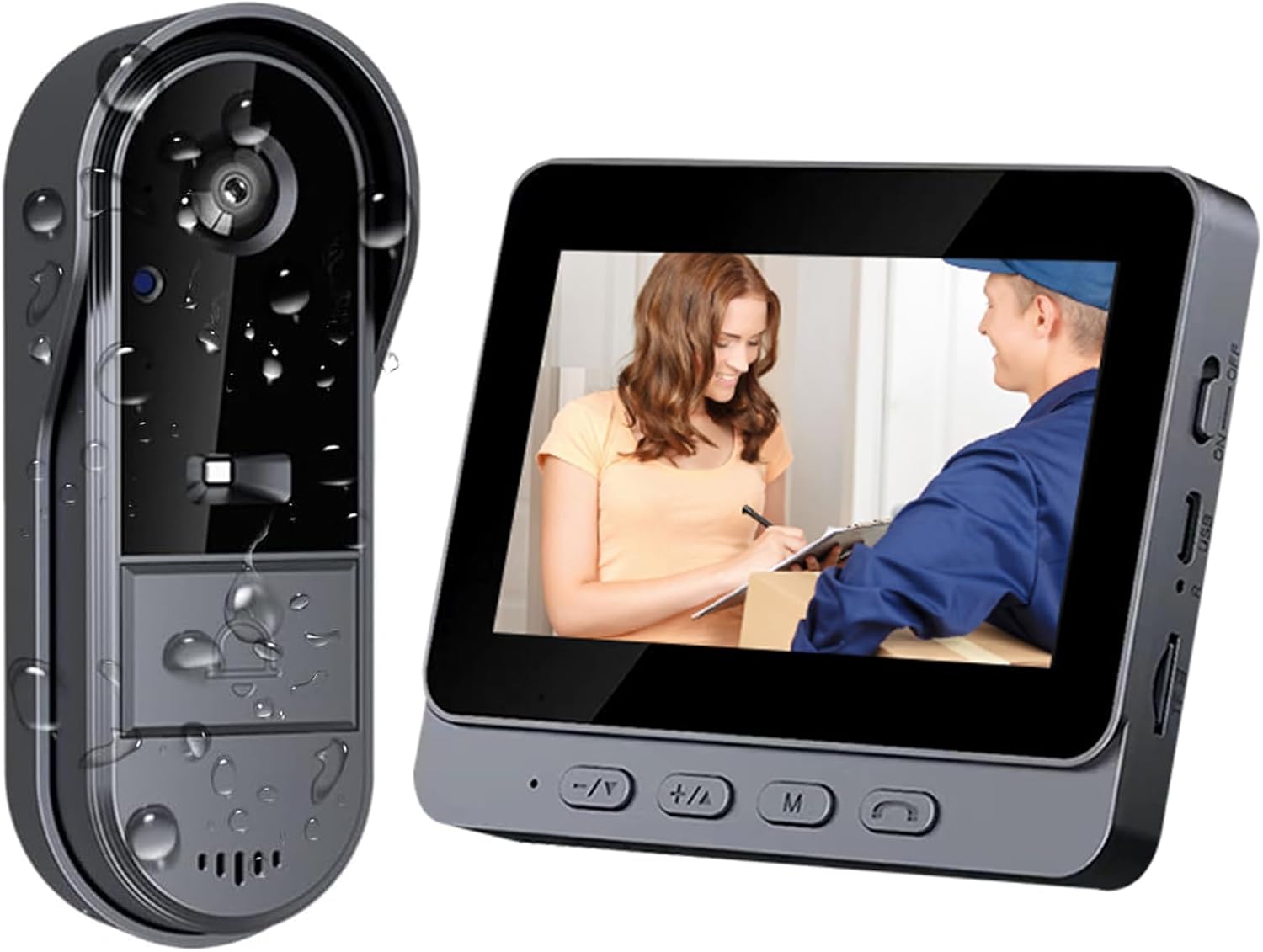 インターホン カメラ付き 工事不要 ドアホン ワイヤレス 【双方向通話