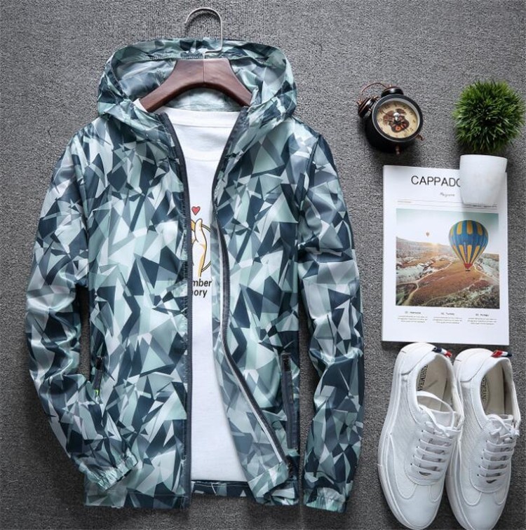 メンズ ジャージ 野球服 ジャケット 柄物 フード付 軽量 防水 防風 Uvカット パーカー ヤッケ スポーツ アウトドアウェア登山 春夏用 バーゲンセール