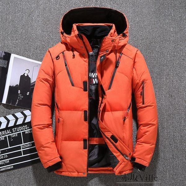 ダウンジャケット メンズ ダウンコート ダウン 軽い ライト 冬 メンズファッション グレー 大きいサイズ 3L 4L 5L 黒 オレンジ