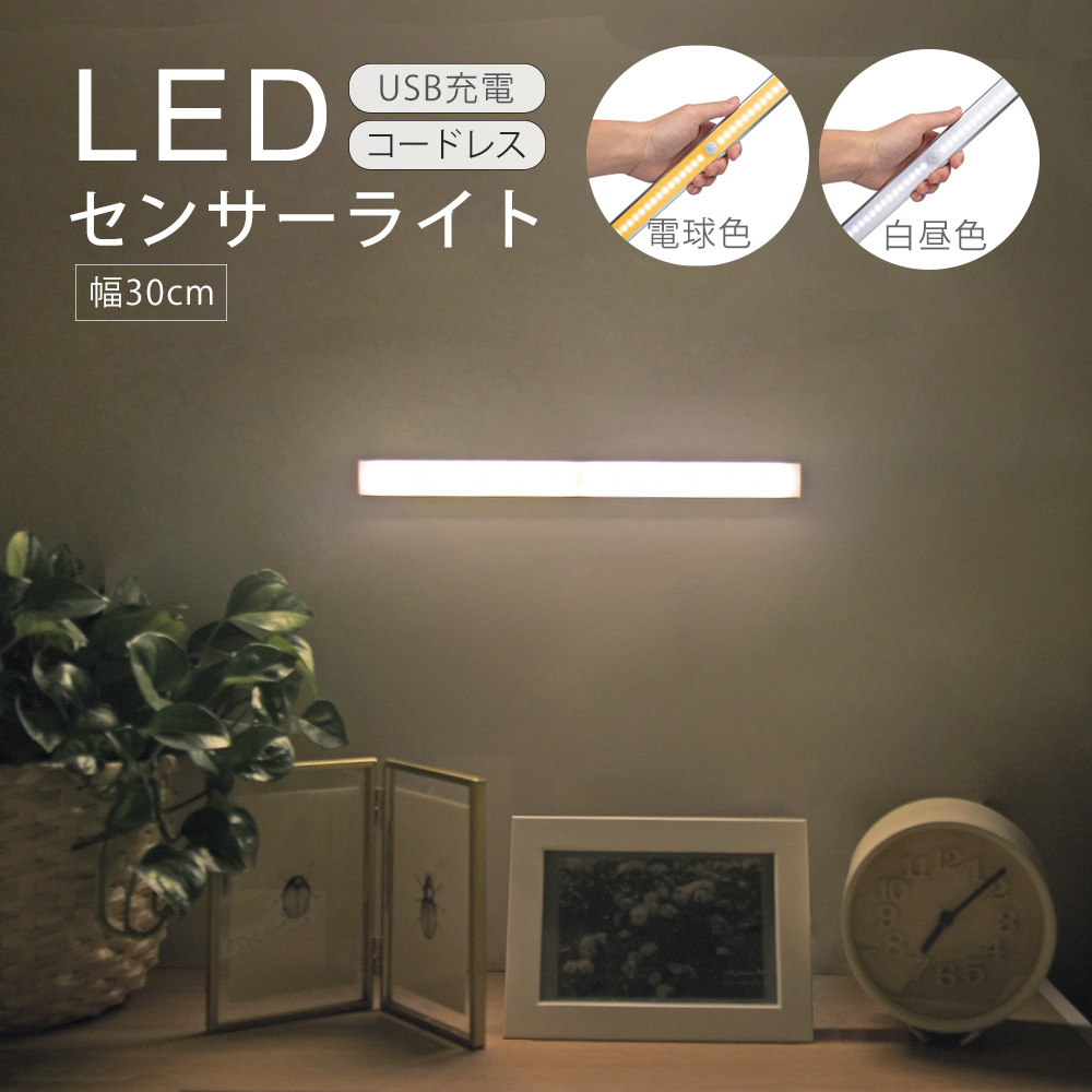 センサーライト LED 人感 自動点灯 自動消灯 電池  マグネット 　Ｌサイズ
