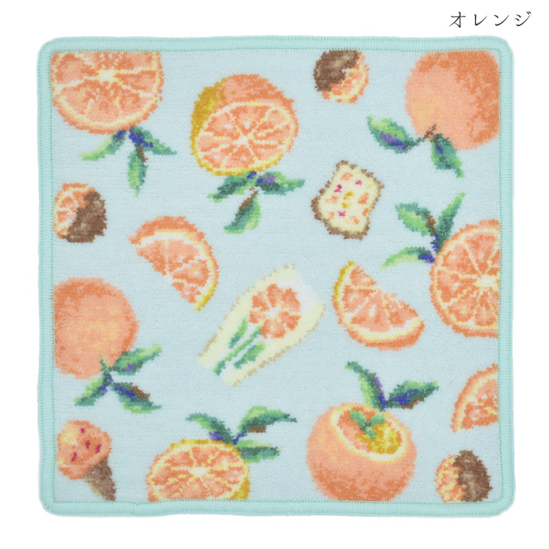 Enjeau（アーンジョー） 日本製 フルーツスイーツ柄 ハンカチ タオル