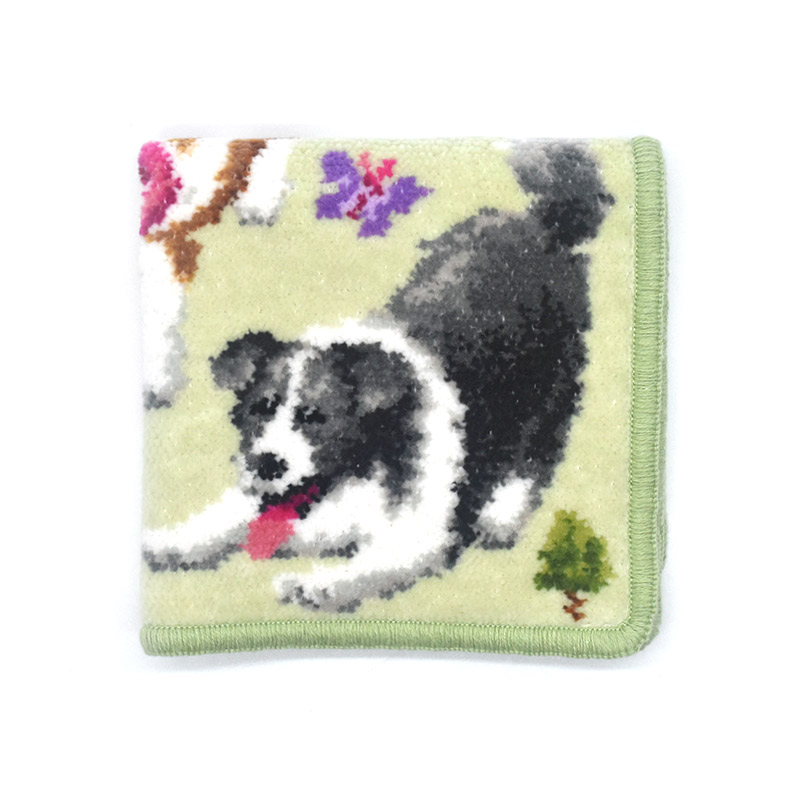 Enjeau（アーンジョー） 日本製ハンカチ タオル ボーダーコリー