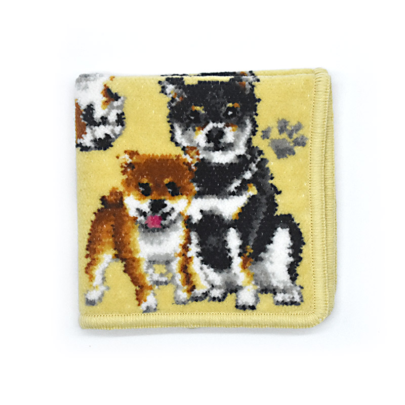 Enjeau（アーンジョー） 日本製ハンカチ タオル 柴犬 豆柴 マメシバ