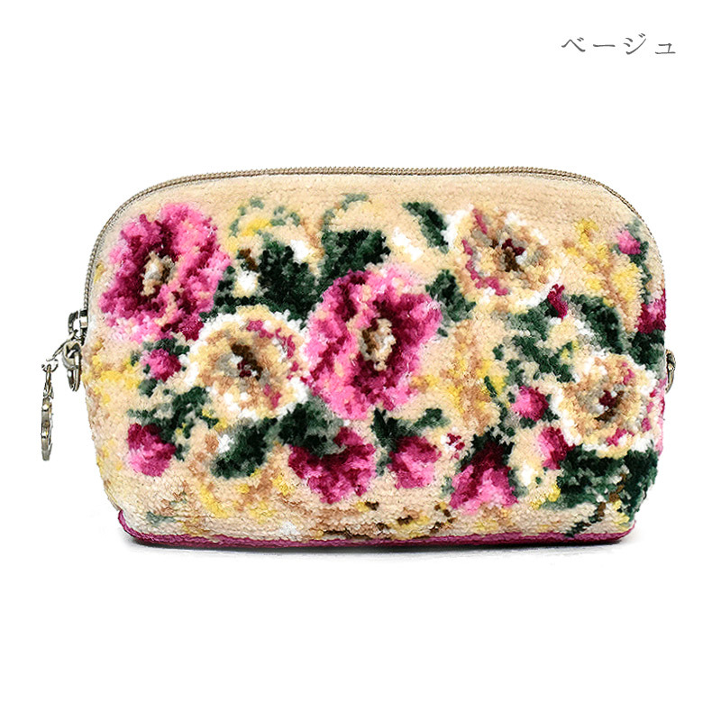 プレゼント 女性 実用的 ミニポーチ メイクポーチ 化粧ポーチ 小物入れ デジカメケース アンティークローズ 日本製 シェニール織 アーンジョー 40代 50代 60代 359 74 05 公式 日本製シェニール織ハンカチのアーンジョー 通販 Yahoo ショッピング