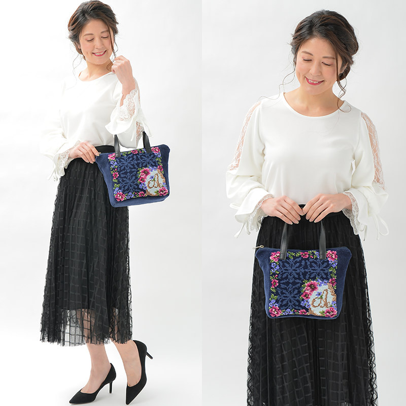 Enjeau（アーンジョー） プレゼント 女性 実用的 トートバッグ 花文字2