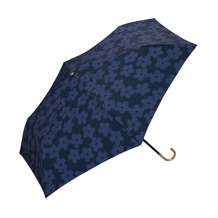 Wpc. 雨傘折りたたみ傘 50cm レディース 傘袋付き フラワー