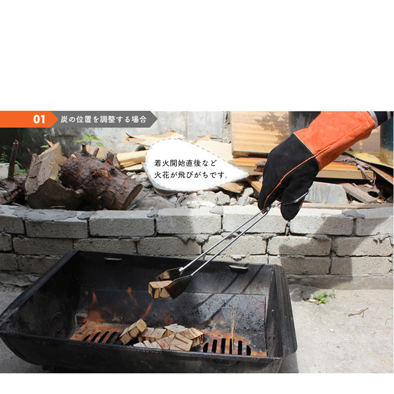 耐熱グローブ/耐熱手袋/防火手袋/キャンプグローブ/作業用手袋/BBQ/焚き火/本革/牛革/レザーグローブ/アウトドア用品/バーベキューグッズ/防寒手袋