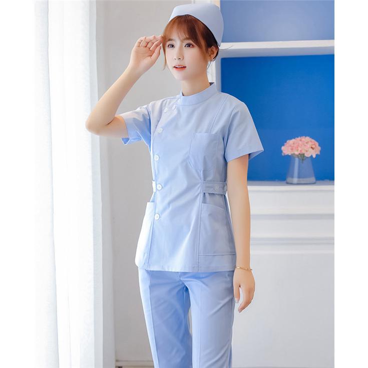 プ-さん　白衣*スクラブ＊ナース服 ユニフォーム 術衣 看護師 白衣 送料無料 スクラブ 医療用 上下セット