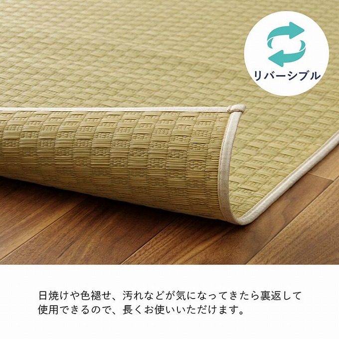 い草ラグ 上敷き カーペット ござ 日本製 長方形 江戸間1畳 約87×174cm