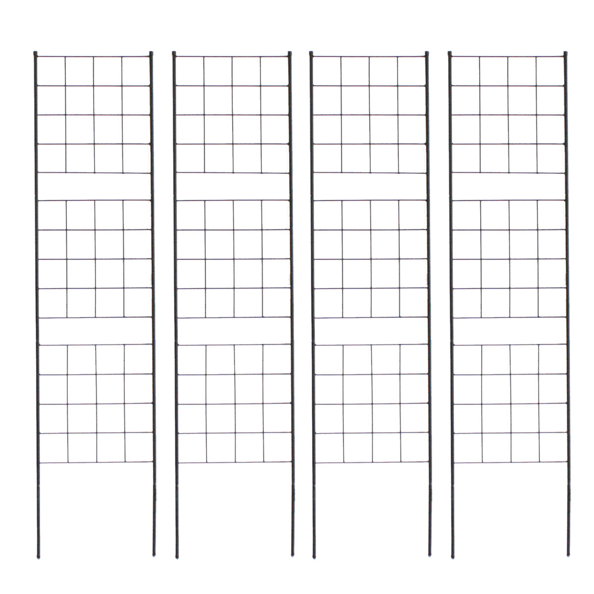 ガーデンフェンス アイアン DIY 高さ176 グラフ 4枚組 スリムタイプ 格子 トレリス グリーンカーテン シンプル 境界線 仕切り 目隠し 4枚セット｜akaya｜02
