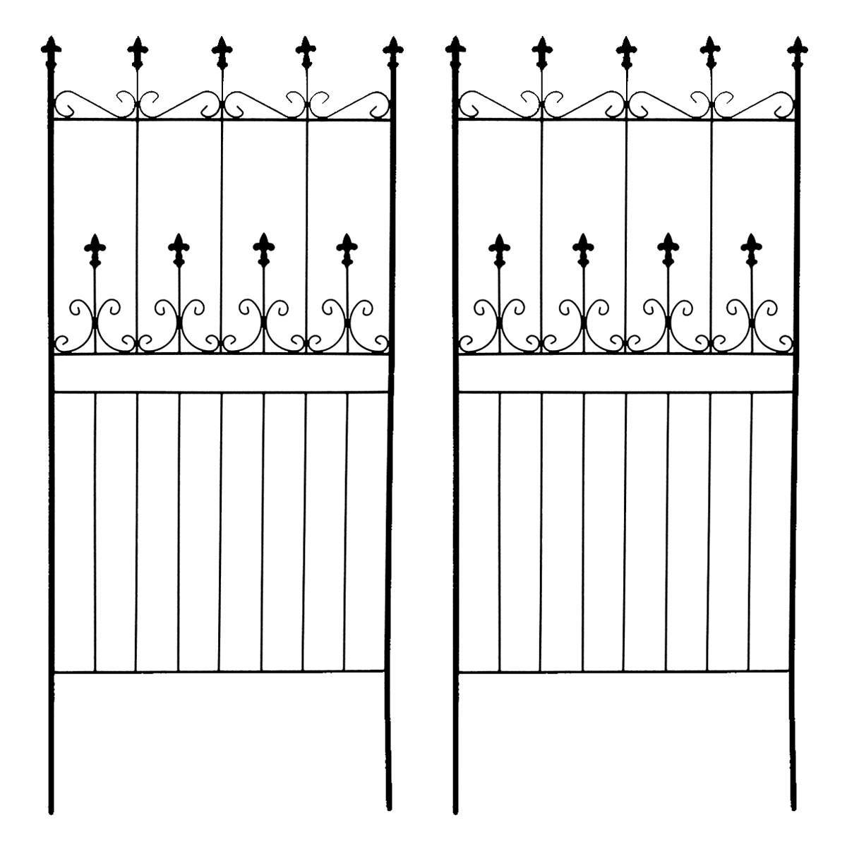 ガーデンフェンス アイアン DIY アイアンフェンス オールドシャトーフェンス 150 ロータイプ 2枚組 トレリス 境界線 仕切り 目隠し  エレガント アンティーク調 :LTI-OC002L-2P:赤やオンラインショップ - 通販 - Yahoo!ショッピング
