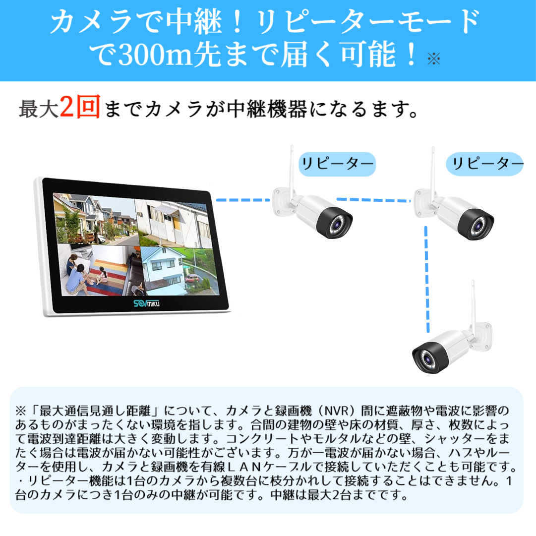 防犯カメラ 屋外 ワイヤレス カメラ 2台セット 遠隔監視 AI動体検知