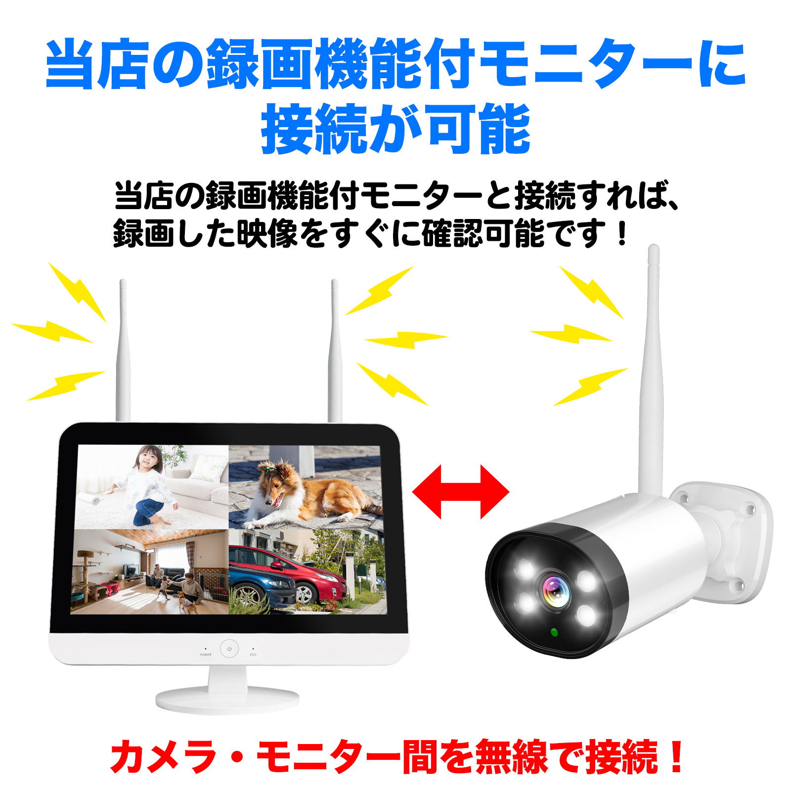 防犯カメラ 家庭用 屋外 ワイヤレス AI 動体検知 wifi 防水防塵 双方向音声 遠隔監視 500画素 ネットワークカメラ 監視カメラ  SDカード録画 屋内 NVR増設可能 : 05055-hiseeu12 : アキバガジェット - 通販 - Yahoo!ショッピング