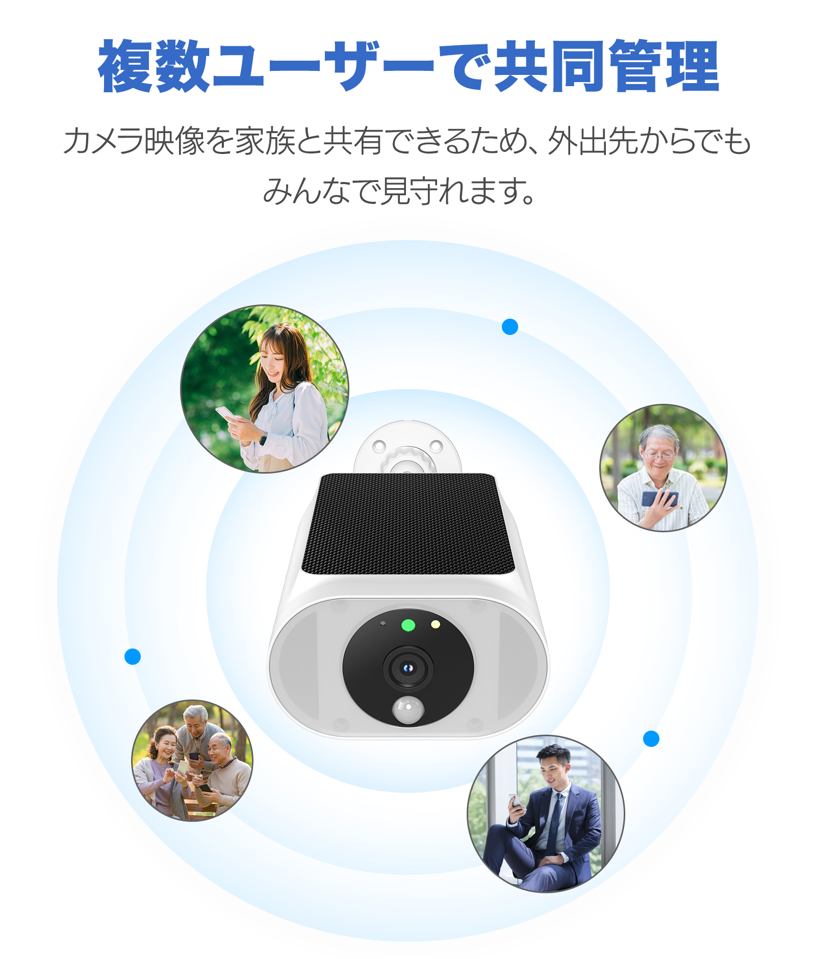 ArcOWL 防犯カメラ ソーラー 屋外 監視 カメラ wifi 防水 NVR増設可能