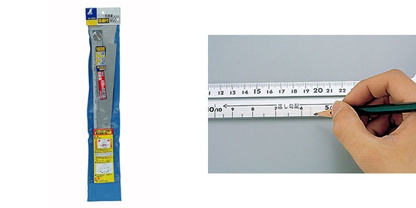 シンワ測定 62570 アルミ自由金 45cm 勾配目盛 筋交付 メーカー在庫 