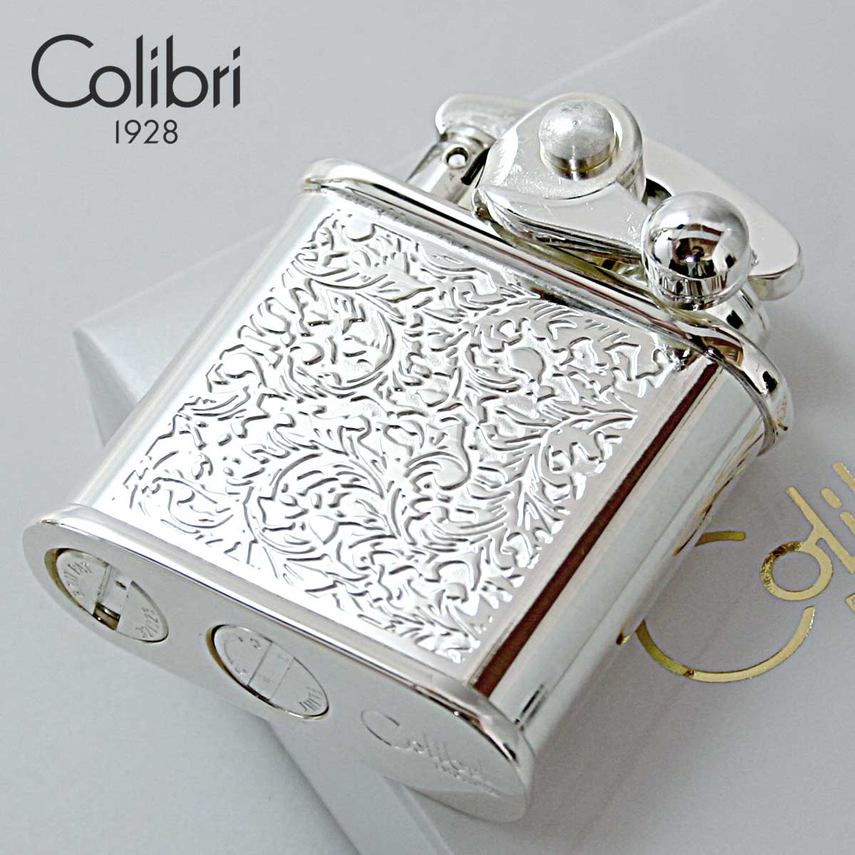 Colibri コリブリ シルバー 唐草 フリントオイルライター 308-0051 メール便専用